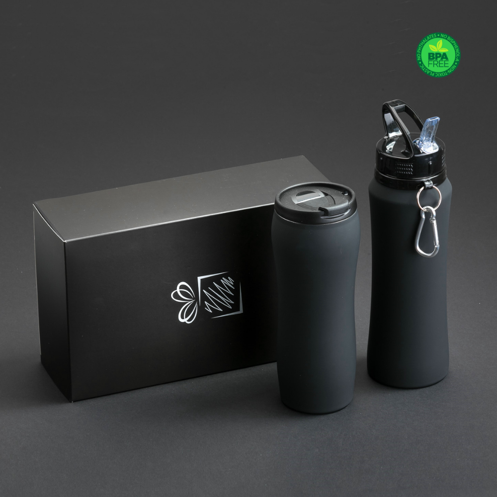 Botella térmica personalizada empresa negra